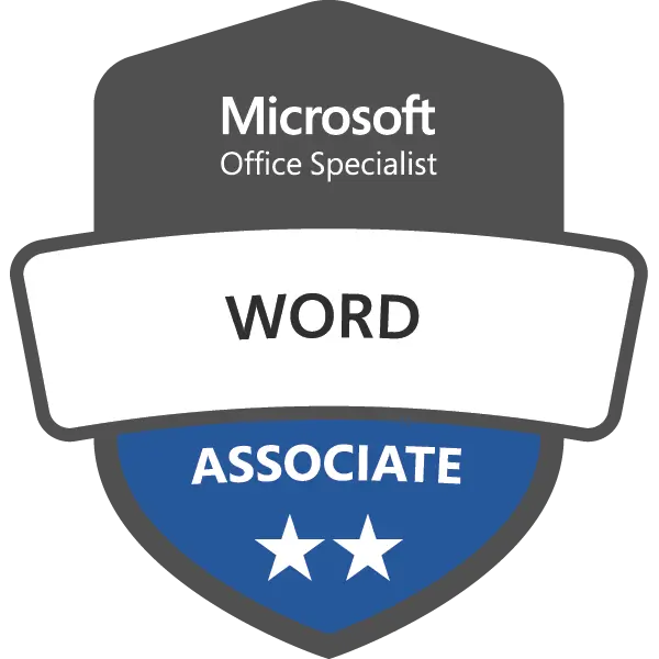 Microsoft Word badge.